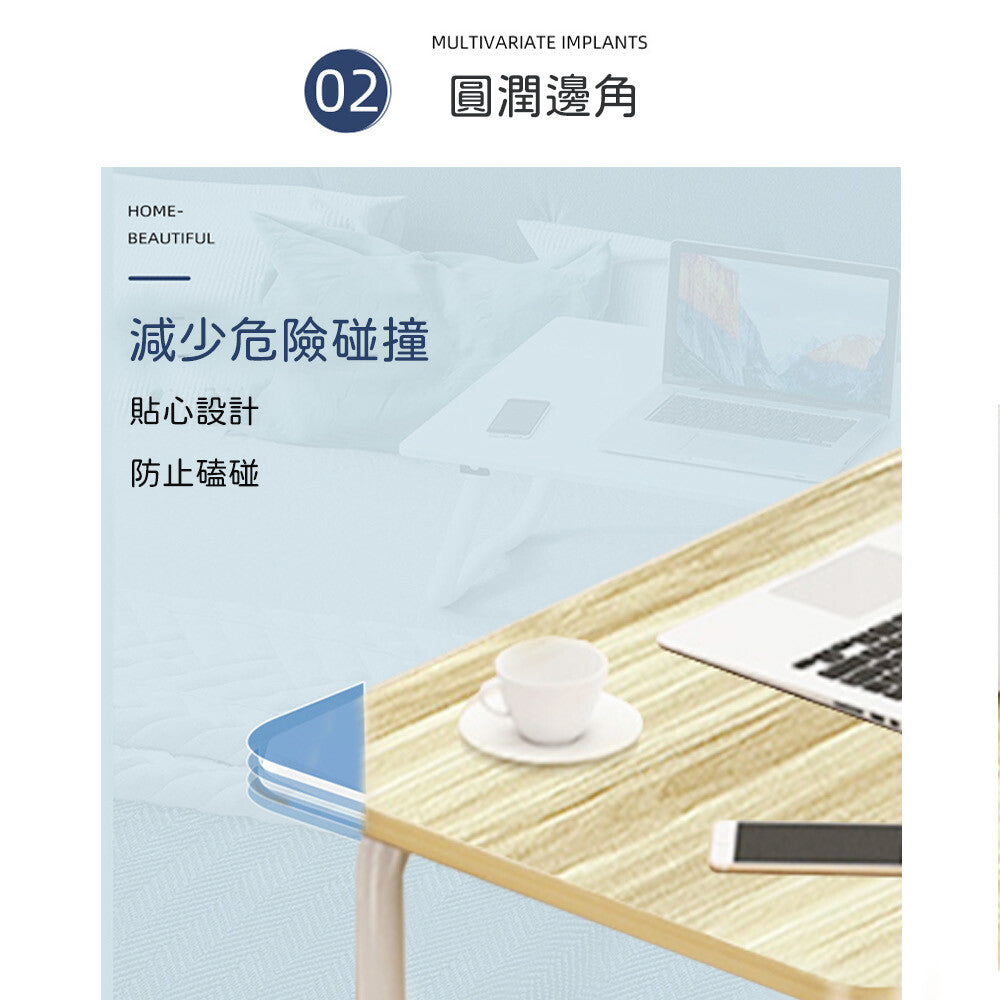 床邊沙發可升降附輪邊桌-60CM(懶人桌 升降桌 電腦桌 邊几)