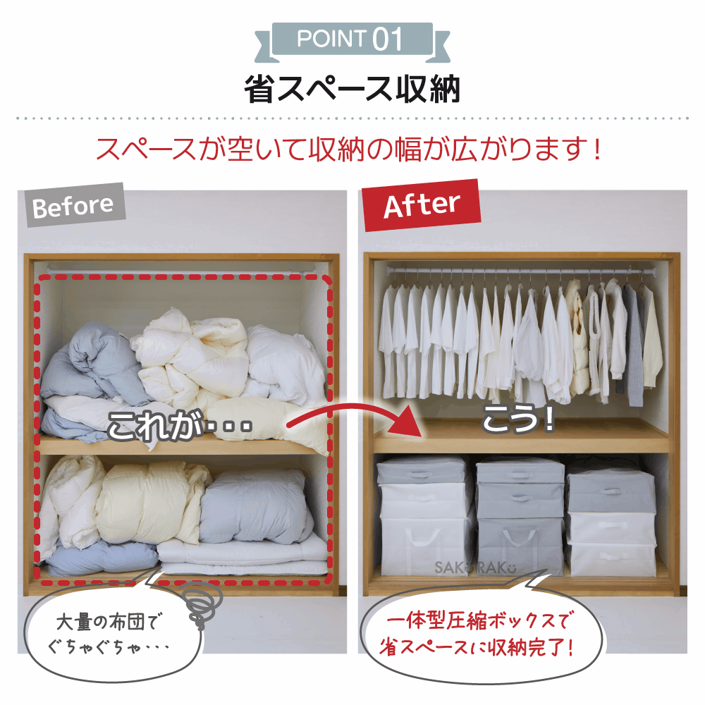 【日本熱銷】  一體式壓縮箱